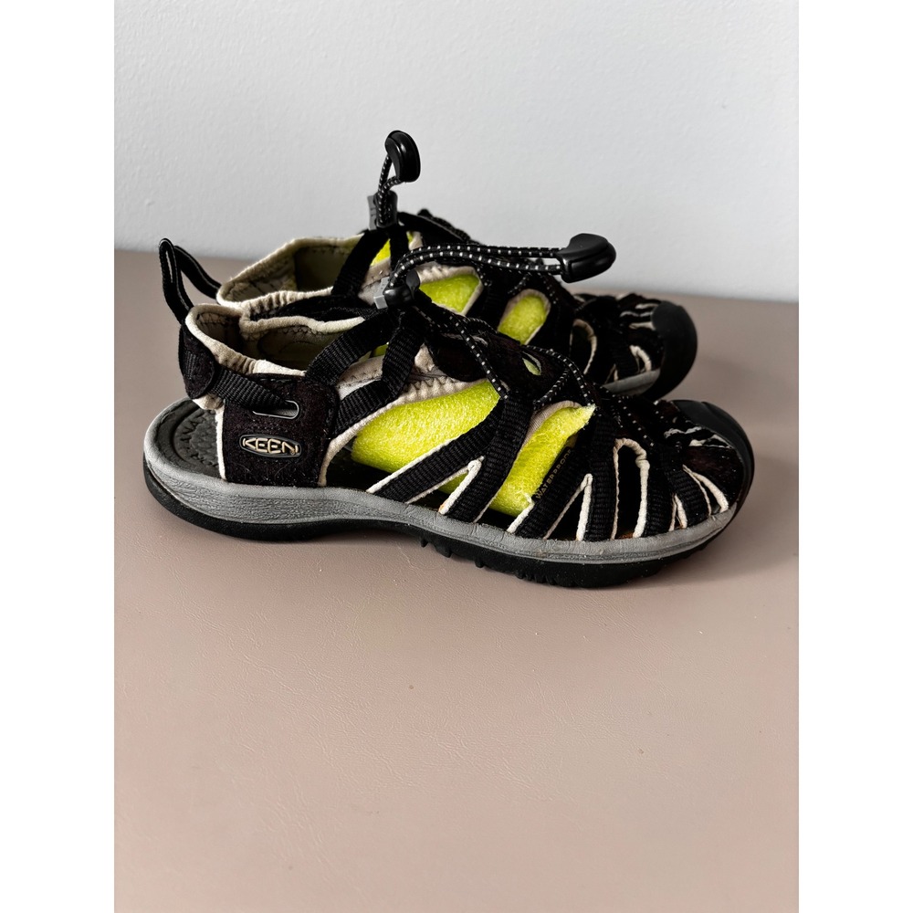 Keen Newport H2 Kids Waterproof Sandals Black Lime Green Bungee‎ Hiking Shoes